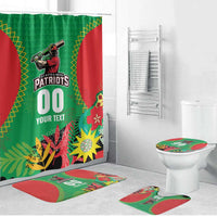 Custom Caribbean Cricket St Kitts and Nevis Bathroom Set Two Islands One Fire Patriots Crown 2025 - Green - Wonder Print Shop