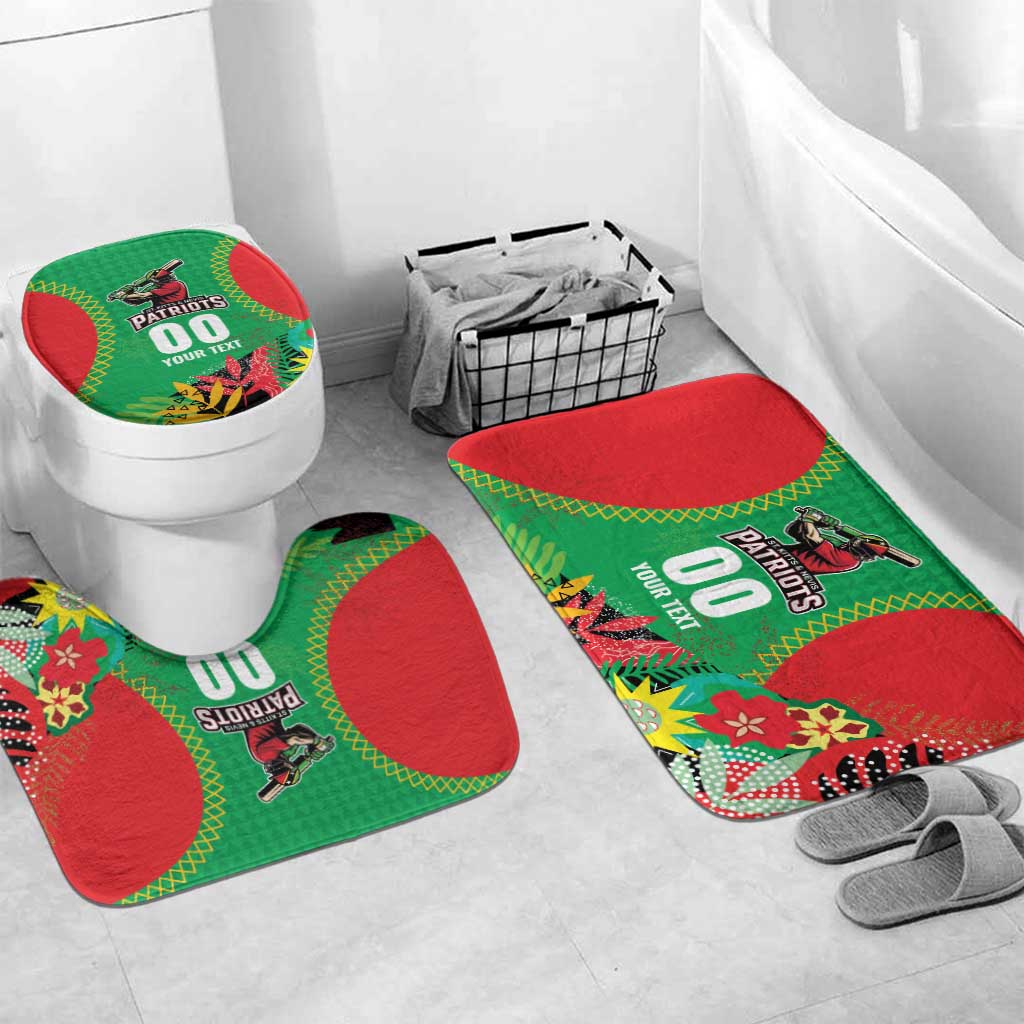 Custom Caribbean Cricket St Kitts and Nevis Bathroom Set Two Islands One Fire Patriots Crown 2025 - Green - Wonder Print Shop