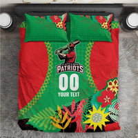 Custom Caribbean Cricket St Kitts and Nevis Bedding Set Two Islands One Fire Patriots Crown 2025 - Green - Wonder Print Shop