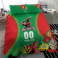 Custom Caribbean Cricket St Kitts and Nevis Bedding Set Two Islands One Fire Patriots Crown 2025 - Green - Wonder Print Shop