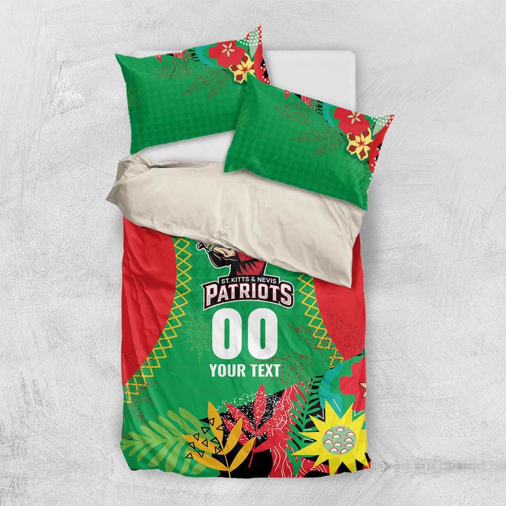 Custom Caribbean Cricket St Kitts and Nevis Bedding Set Two Islands One Fire Patriots Crown 2025 - Green - Wonder Print Shop