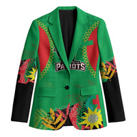 Custom Caribbean Cricket St Kitts and Nevis Blazer Two Islands One Fire Patriots Crown 2025 - Green - Wonder Print Shop