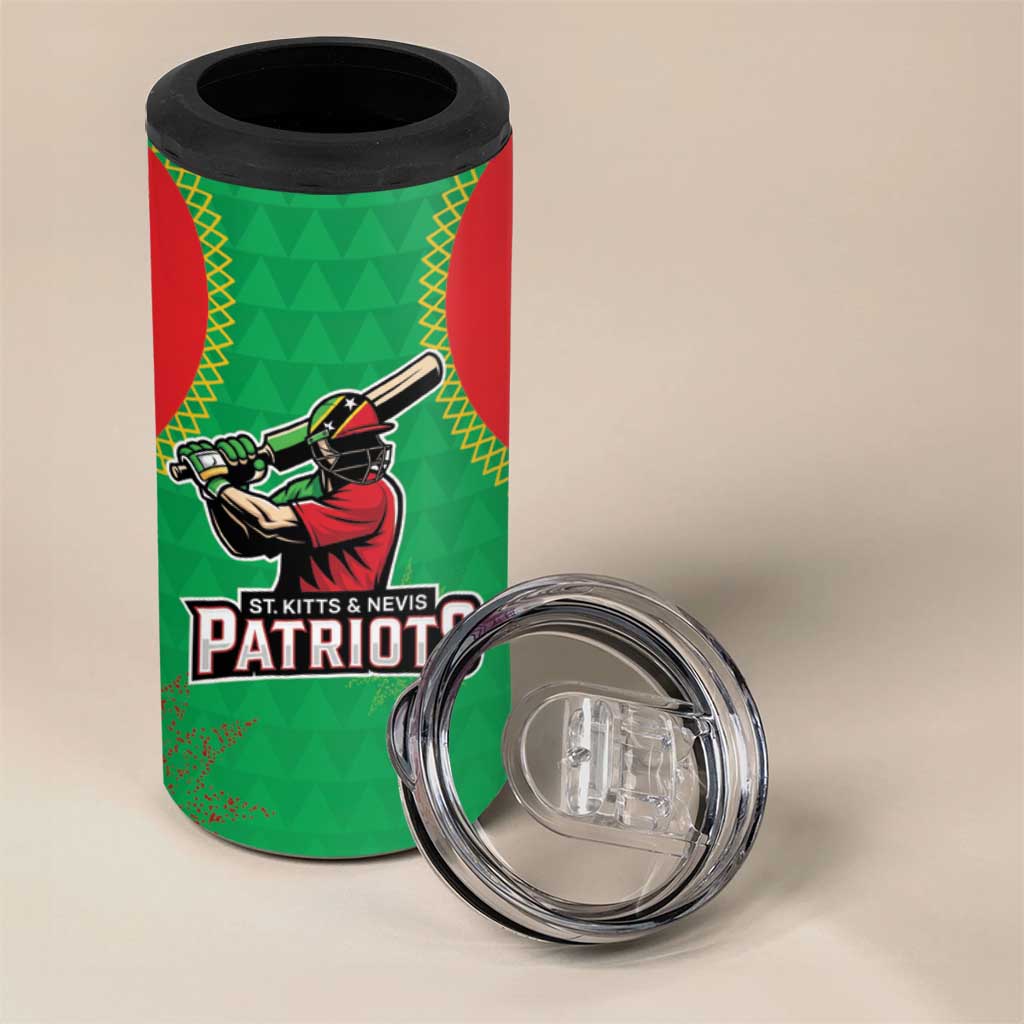Custom Caribbean Cricket St Kitts and Nevis 4 in 1 Can Cooler Tumbler Two Islands One Fire Patriots Crown 2025 - Green - Wonder Print Shop