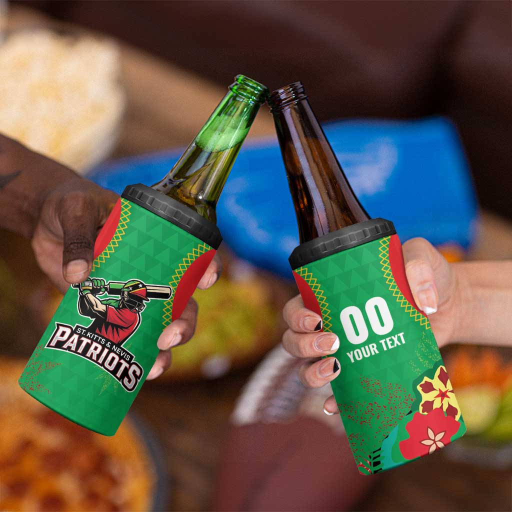 Custom Caribbean Cricket St Kitts and Nevis 4 in 1 Can Cooler Tumbler Two Islands One Fire Patriots Crown 2025 - Green - Wonder Print Shop