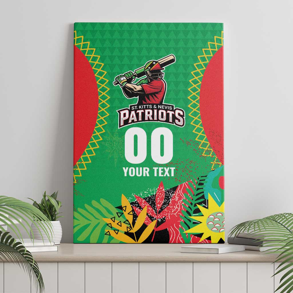 Custom Caribbean Cricket St Kitts and Nevis Canvas Wall Art Two Islands One Fire Patriots Crown 2025 - Green - Wonder Print Shop
