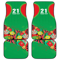Custom Caribbean Cricket St Kitts and Nevis Car Mats Two Islands One Fire Patriots Crown 2025 - Green - Wonder Print Shop