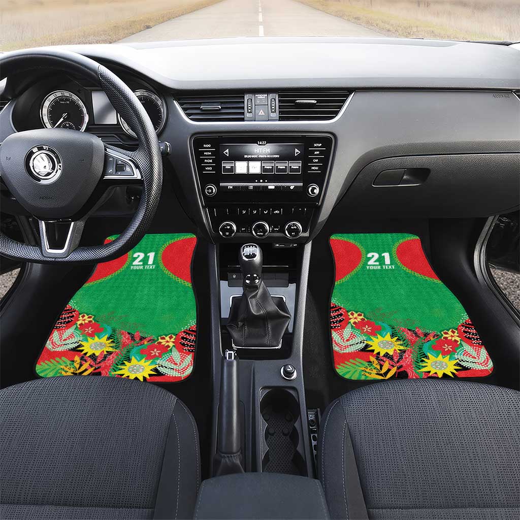Custom Caribbean Cricket St Kitts and Nevis Car Mats Two Islands One Fire Patriots Crown 2025 - Green - Wonder Print Shop