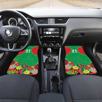 Custom Caribbean Cricket St Kitts and Nevis Car Mats Two Islands One Fire Patriots Crown 2025 - Green - Wonder Print Shop