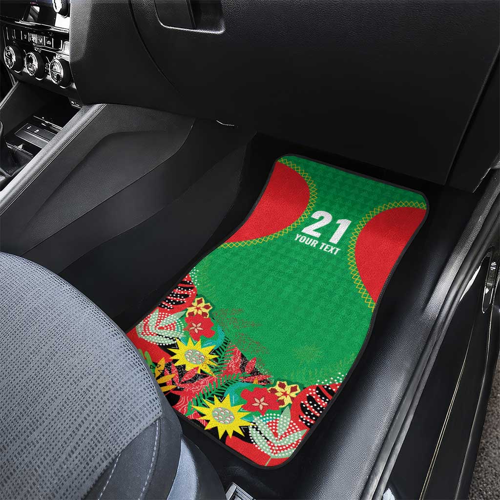 Custom Caribbean Cricket St Kitts and Nevis Car Mats Two Islands One Fire Patriots Crown 2025 - Green - Wonder Print Shop