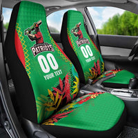 Custom Caribbean Cricket St Kitts and Nevis Car Seat Cover Two Islands One Fire Patriots Crown 2025 - Green - Wonder Print Shop