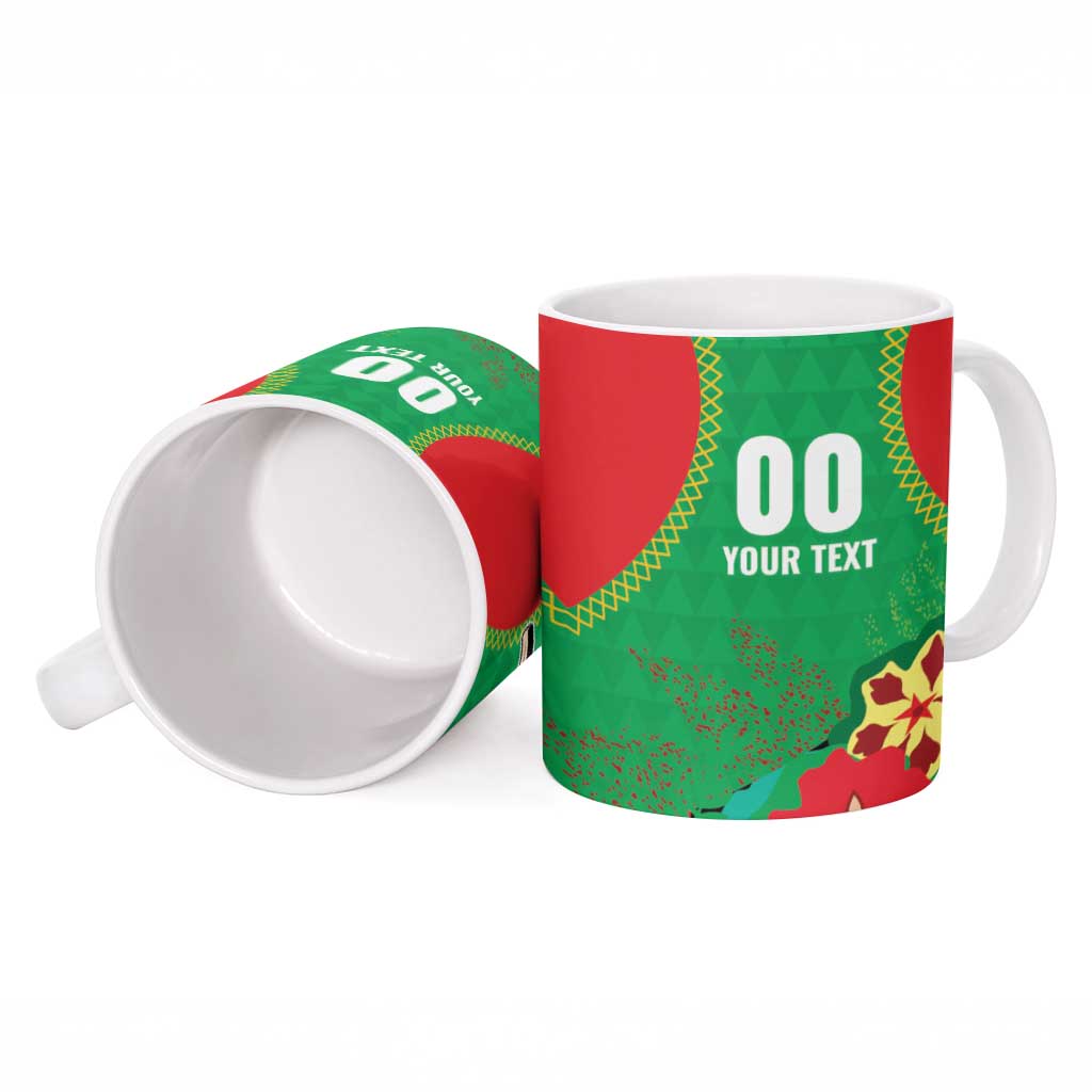 Custom Caribbean Cricket St Kitts and Nevis Ceramic Mug Two Islands One Fire Patriots Crown 2025 - Green - Wonder Print Shop