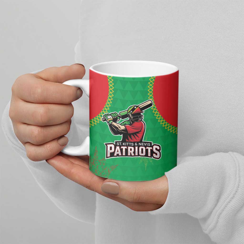 Custom Caribbean Cricket St Kitts and Nevis Ceramic Mug Two Islands One Fire Patriots Crown 2025 - Green - Wonder Print Shop