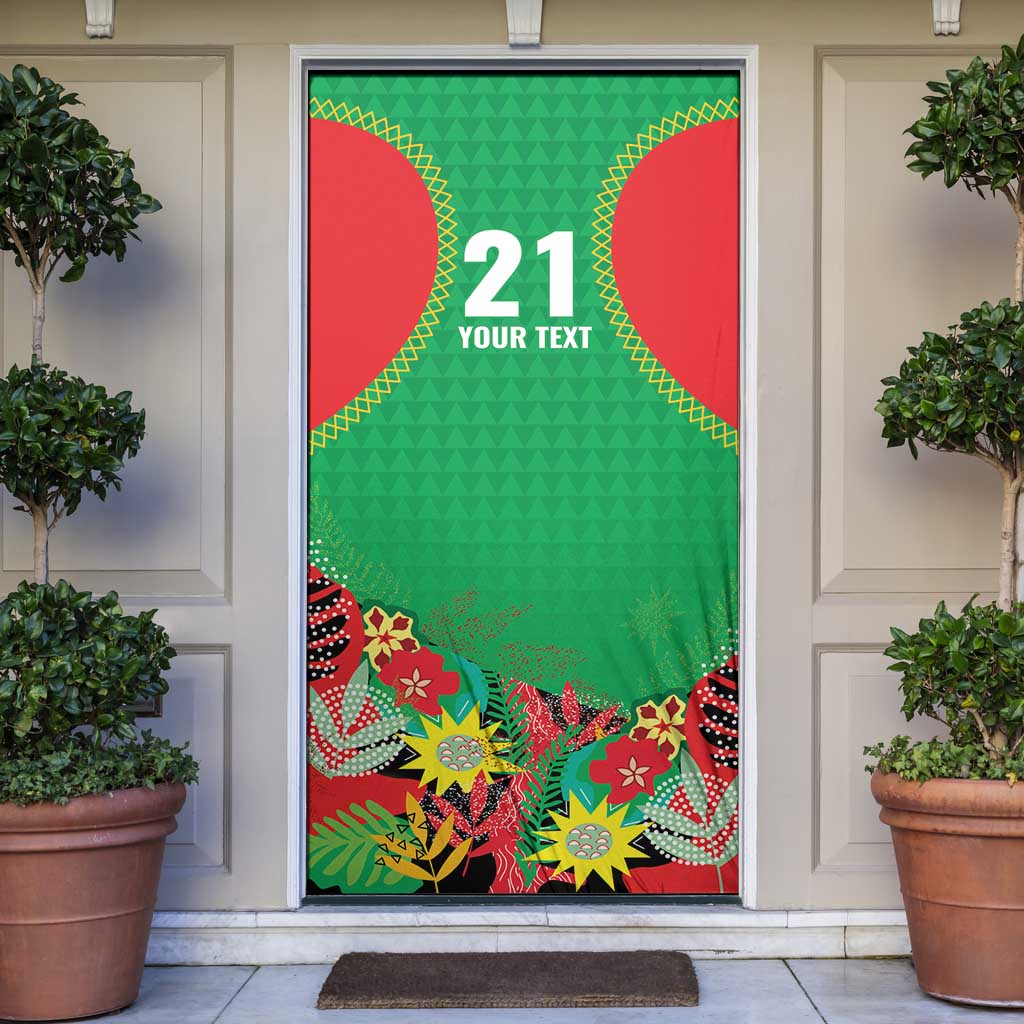 Custom Caribbean Cricket St Kitts and Nevis Door Cover Two Islands One Fire Patriots Crown 2025 - Green - Wonder Print Shop
