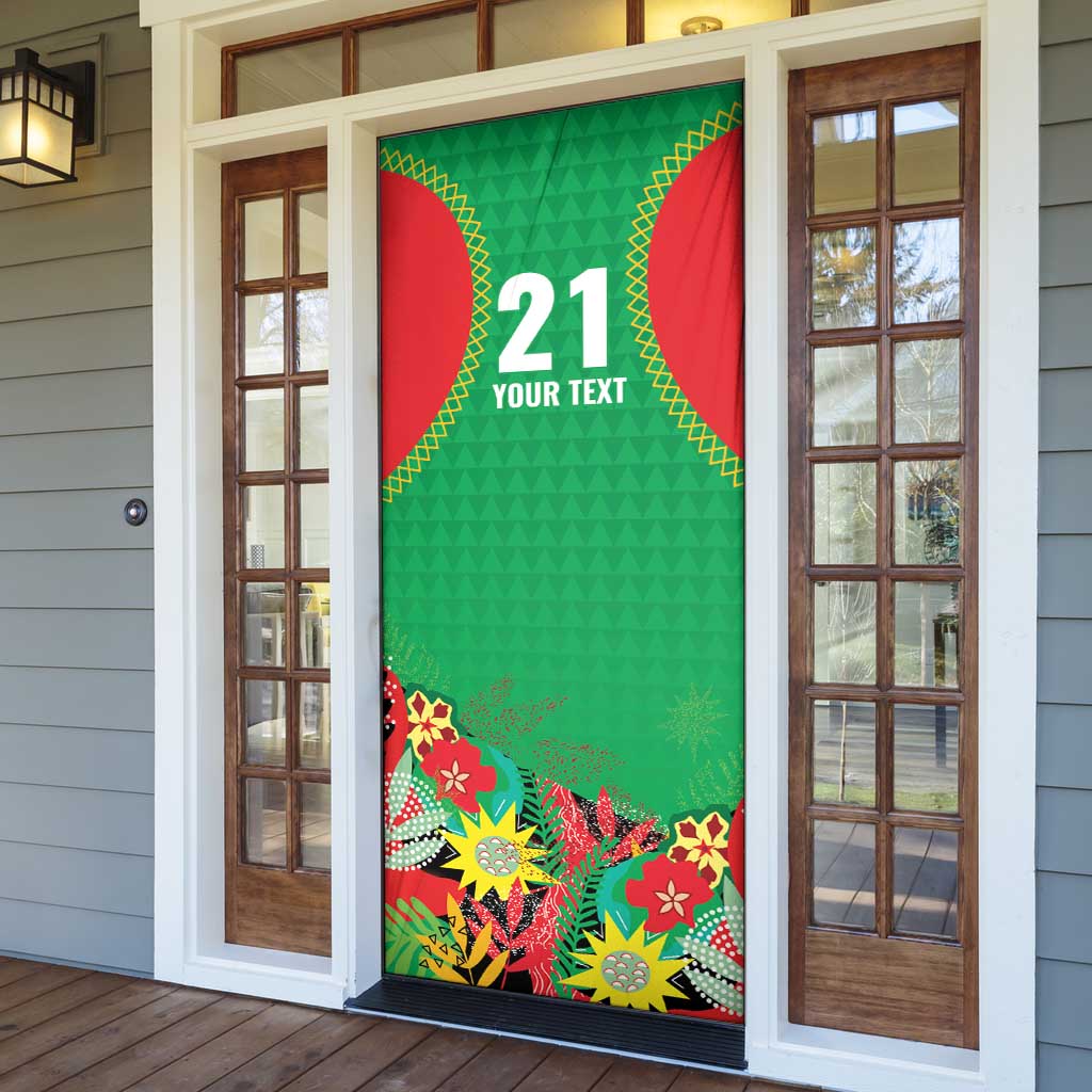 Custom Caribbean Cricket St Kitts and Nevis Door Cover Two Islands One Fire Patriots Crown 2025 - Green - Wonder Print Shop