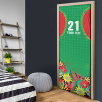 Custom Caribbean Cricket St Kitts and Nevis Door Cover Two Islands One Fire Patriots Crown 2025 - Green - Wonder Print Shop