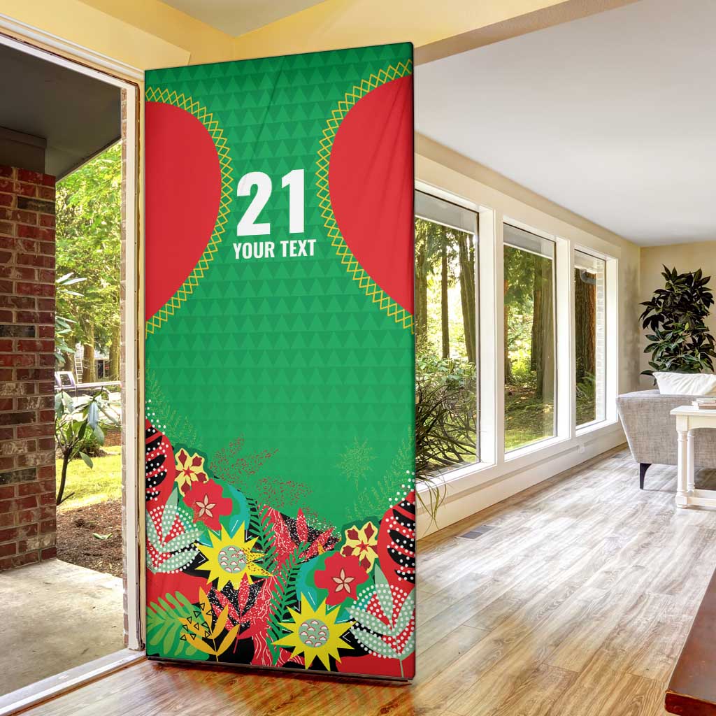 Custom Caribbean Cricket St Kitts and Nevis Door Cover Two Islands One Fire Patriots Crown 2025 - Green - Wonder Print Shop