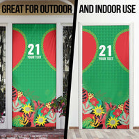 Custom Caribbean Cricket St Kitts and Nevis Door Cover Two Islands One Fire Patriots Crown 2025 - Green - Wonder Print Shop