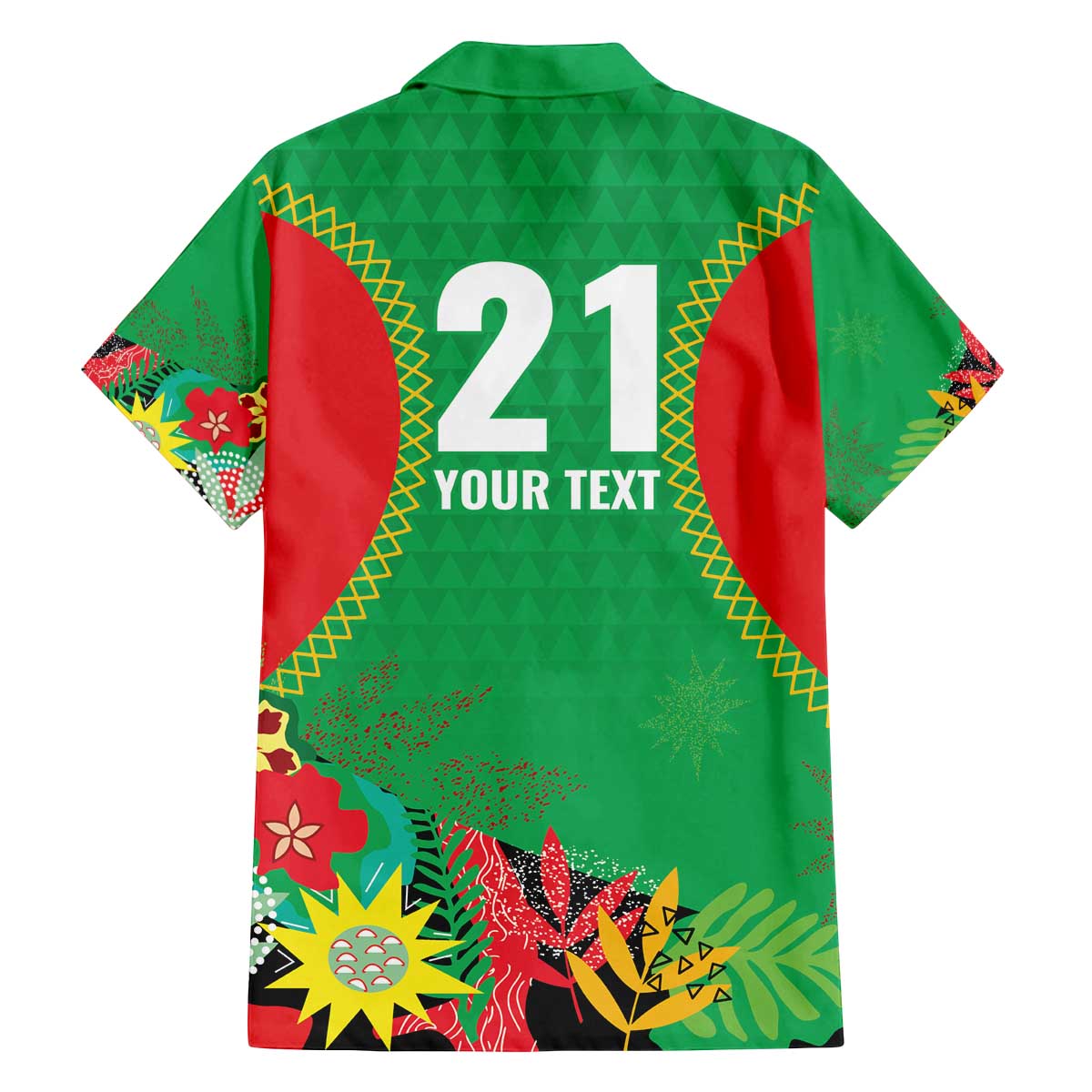 Custom Caribbean Cricket St Kitts and Nevis Family Matching Off The Shoulder Long Sleeve Dress and Hawaiian Shirt Two Islands One Fire Patriots Crown 2025 - Green - Wonder Print Shop