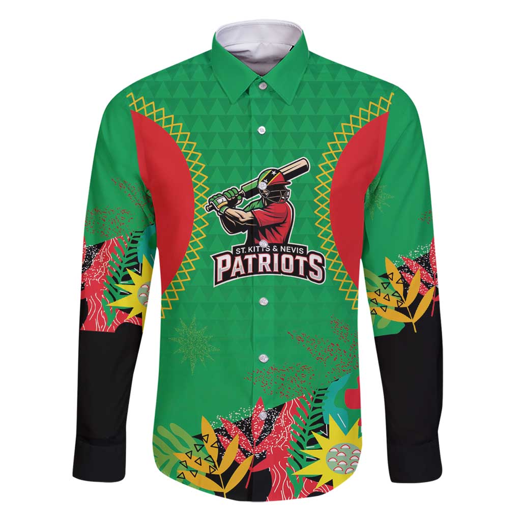 Custom Caribbean Cricket St Kitts and Nevis Family Matching Off Shoulder Maxi Dress and Hawaiian Shirt Two Islands One Fire Patriots Crown 2025 - Green - Wonder Print Shop