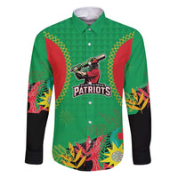 Custom Caribbean Cricket St Kitts and Nevis Family Matching Puletasi and Hawaiian Shirt Two Islands One Fire Patriots Crown 2025 - Green - Wonder Print Shop