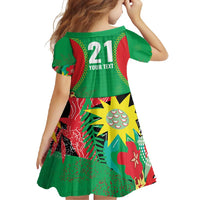 Custom Caribbean Cricket St Kitts and Nevis Family Matching Tank Maxi Dress and Hawaiian Shirt Two Islands One Fire Patriots Crown 2025 - Green - Wonder Print Shop