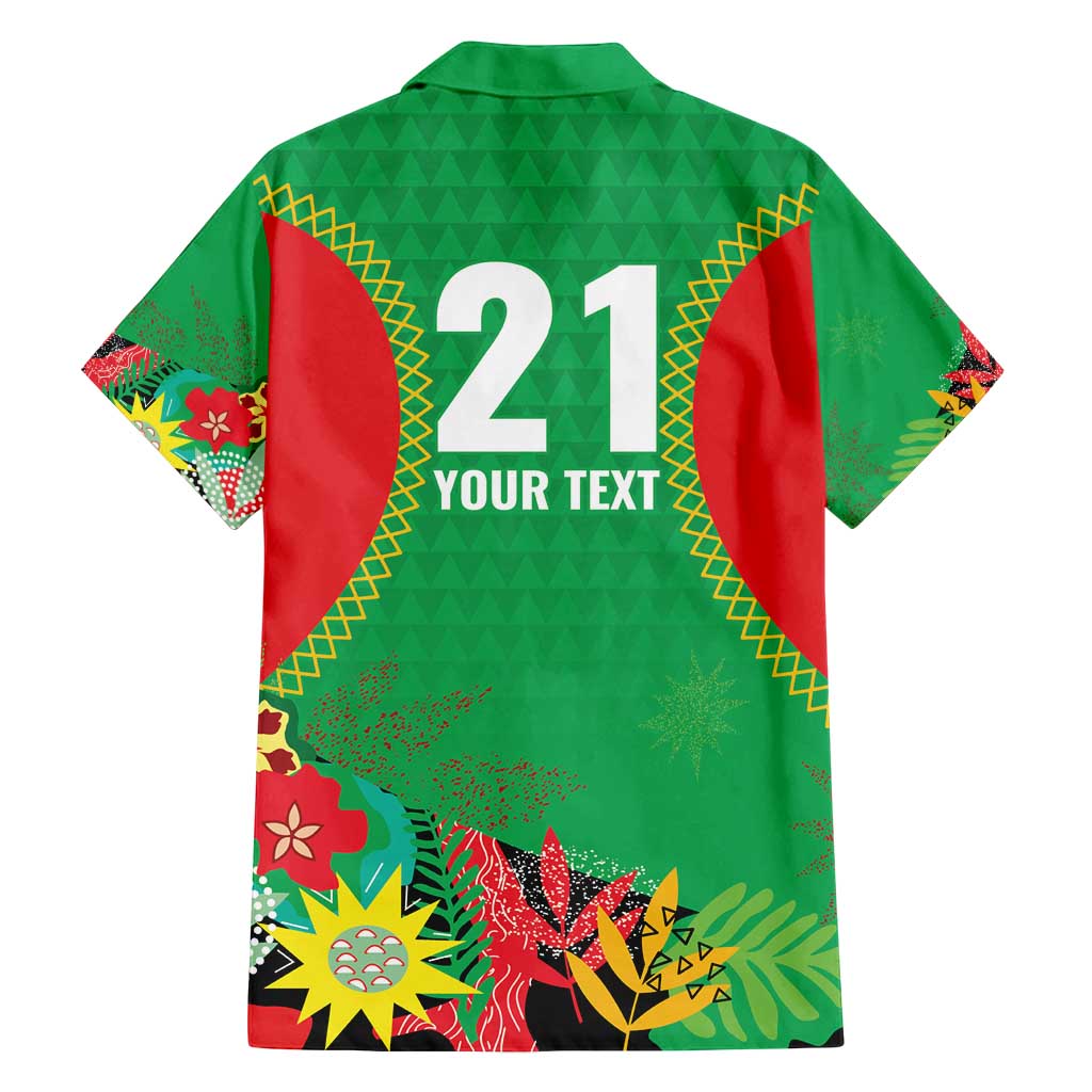 Custom Caribbean Cricket St Kitts and Nevis Family Matching Tank Maxi Dress and Hawaiian Shirt Two Islands One Fire Patriots Crown 2025 - Green - Wonder Print Shop