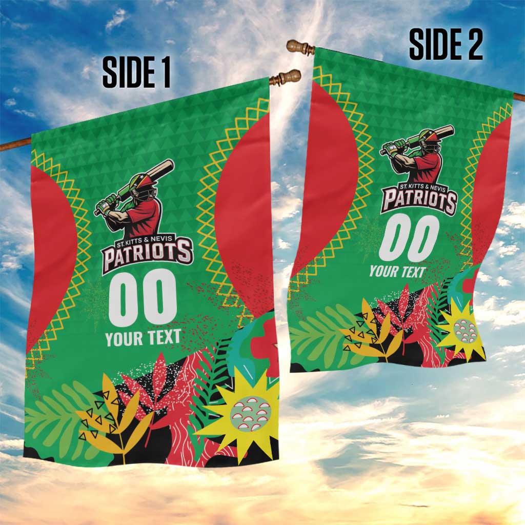 Custom Caribbean Cricket St Kitts and Nevis Garden Flag Two Islands One Fire Patriots Crown 2025 - Green - Wonder Print Shop