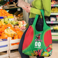 Custom Caribbean Cricket St Kitts and Nevis Grocery Bag Two Islands One Fire Patriots Crown 2025 - Green - Wonder Print Shop