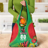 Custom Caribbean Cricket St Kitts and Nevis Grocery Bag Two Islands One Fire Patriots Crown 2025 - Green - Wonder Print Shop