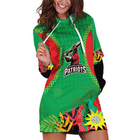Custom Caribbean Cricket St Kitts and Nevis Hoodie Dress Two Islands One Fire Patriots Crown 2025 - Green - Wonder Print Shop