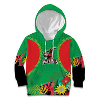 Custom Caribbean Cricket St Kitts and Nevis Kid Hoodie Two Islands One Fire Patriots Crown 2025 - Green - Wonder Print Shop