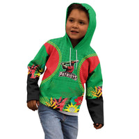 Custom Caribbean Cricket St Kitts and Nevis Kid Hoodie Two Islands One Fire Patriots Crown 2025 - Green - Wonder Print Shop