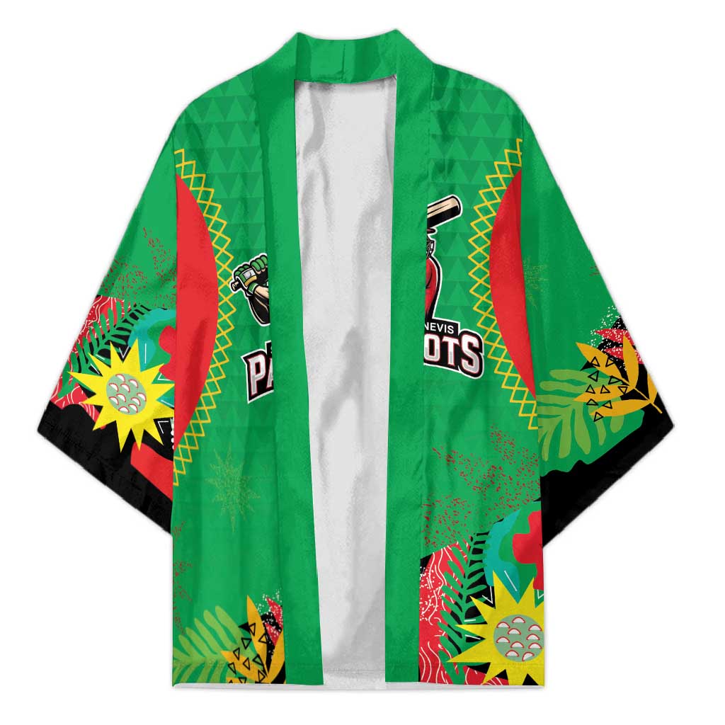 Custom Caribbean Cricket St Kitts and Nevis Kimono Two Islands One Fire Patriots Crown 2025 - Green - Wonder Print Shop
