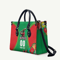 Custom Caribbean Cricket St Kitts and Nevis Leather Bag Two Islands One Fire Patriots Crown 2025 - Green - Wonder Print Shop
