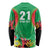 Custom Caribbean Cricket St Kitts and Nevis Long Sleeve Shirt Two Islands One Fire Patriots Crown 2025 - Green - Wonder Print Shop