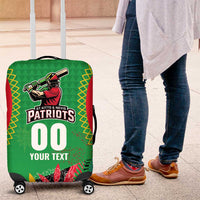 Custom Caribbean Cricket St Kitts and Nevis Luggage Cover Two Islands One Fire Patriots Crown 2025 - Green - Wonder Print Shop
