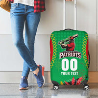 Custom Caribbean Cricket St Kitts and Nevis Luggage Cover Two Islands One Fire Patriots Crown 2025 - Green - Wonder Print Shop
