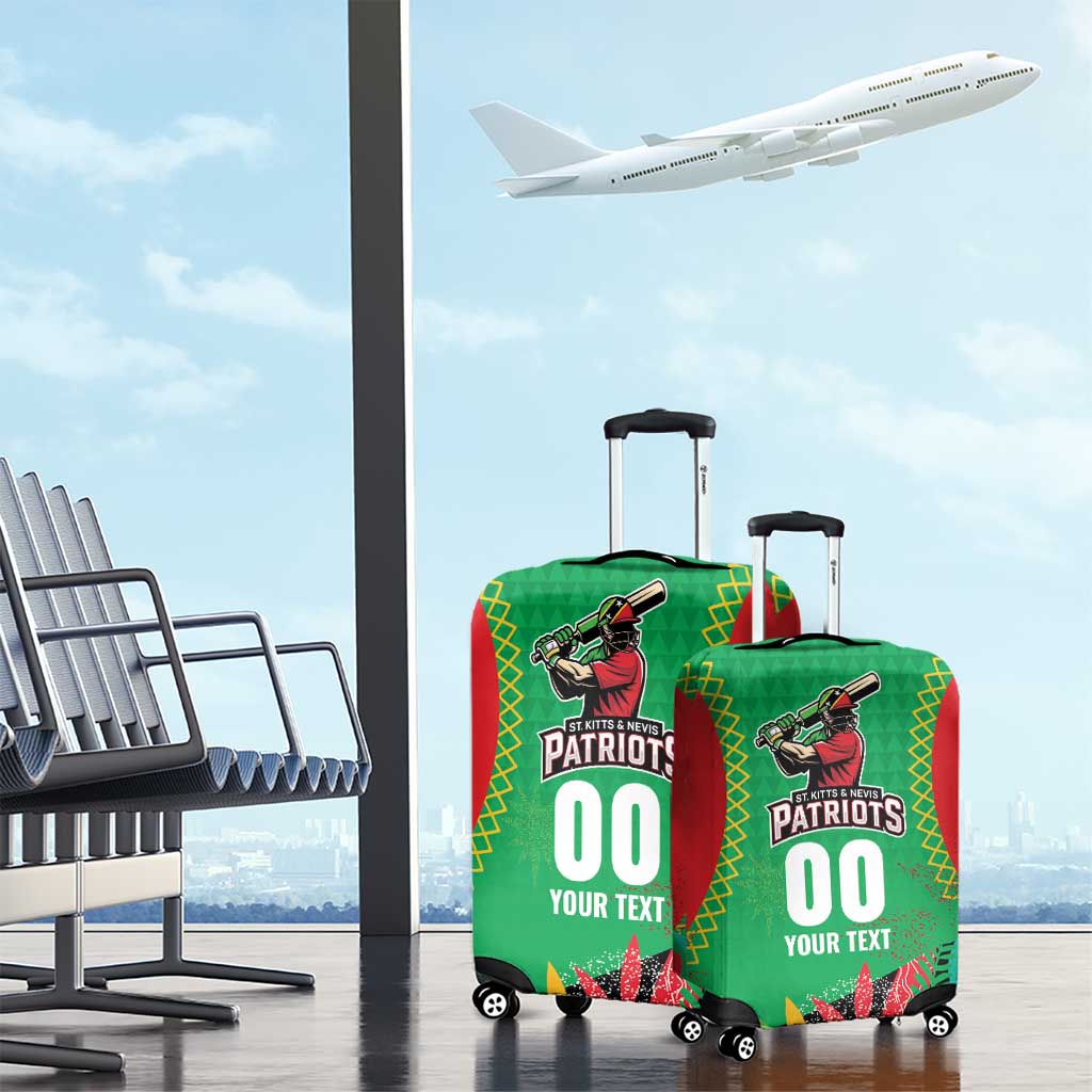 Custom Caribbean Cricket St Kitts and Nevis Luggage Cover Two Islands One Fire Patriots Crown 2025 - Green - Wonder Print Shop