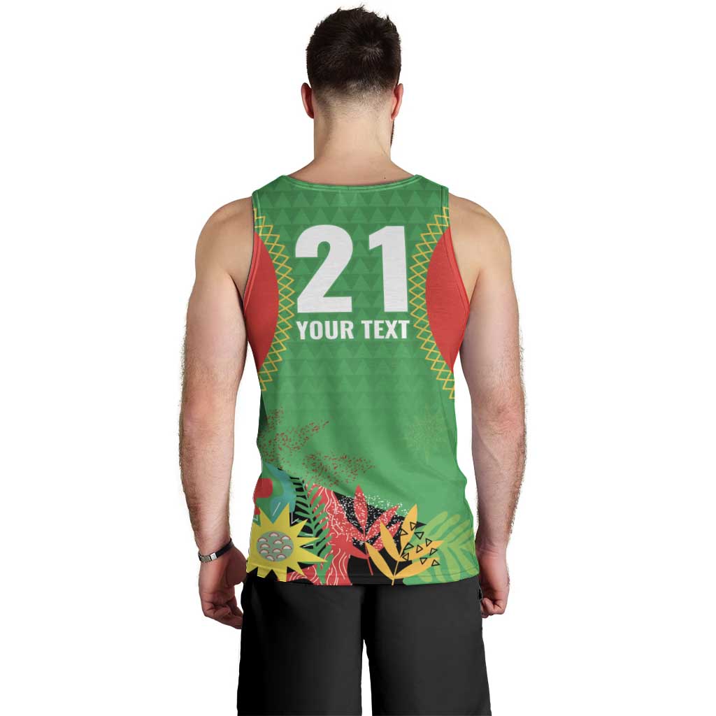 Custom Caribbean Cricket St Kitts and Nevis Men Tank Top Two Islands One Fire Patriots Crown 2025 - Green - Wonder Print Shop