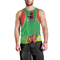 Custom Caribbean Cricket St Kitts and Nevis Men Tank Top Two Islands One Fire Patriots Crown 2025 - Green - Wonder Print Shop