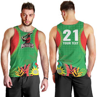 Custom Caribbean Cricket St Kitts and Nevis Men Tank Top Two Islands One Fire Patriots Crown 2025 - Green - Wonder Print Shop