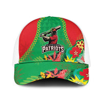 Caribbean Cricket St Kitts and Nevis Mesh Trucker Cap Two Islands One Fire Patriots Crown 2025 - Green - Wonder Print Shop