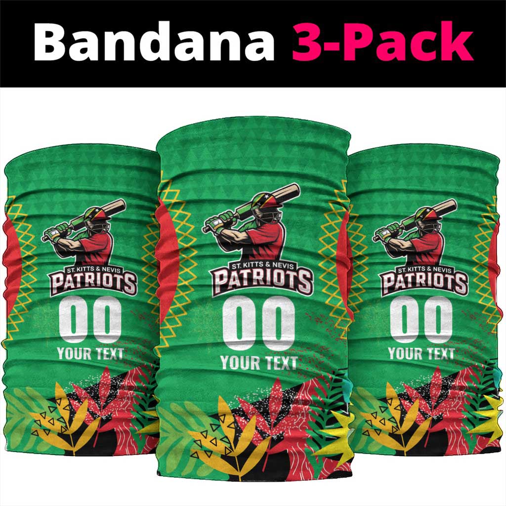 Custom Caribbean Cricket St Kitts and Nevis Neck Gaiter Two Islands One Fire Patriots Crown 2025 - Green - Wonder Print Shop