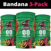 Custom Caribbean Cricket St Kitts and Nevis Neck Gaiter Two Islands One Fire Patriots Crown 2025 - Green - Wonder Print Shop