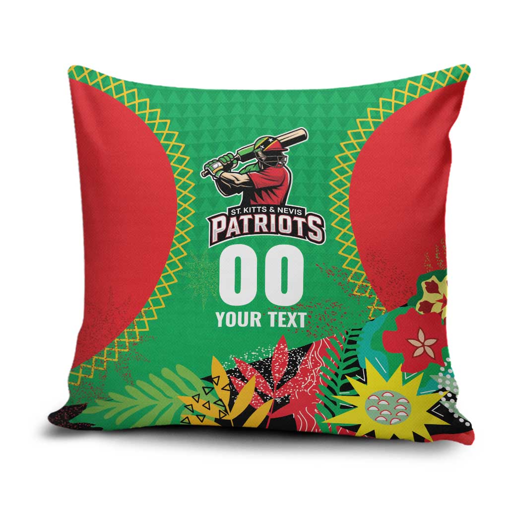 Custom Caribbean Cricket St Kitts and Nevis Pillow Cover Two Islands One Fire Patriots Crown 2025 - Green - Wonder Print Shop