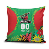 Custom Caribbean Cricket St Kitts and Nevis Pillow Cover Two Islands One Fire Patriots Crown 2025 - Green - Wonder Print Shop