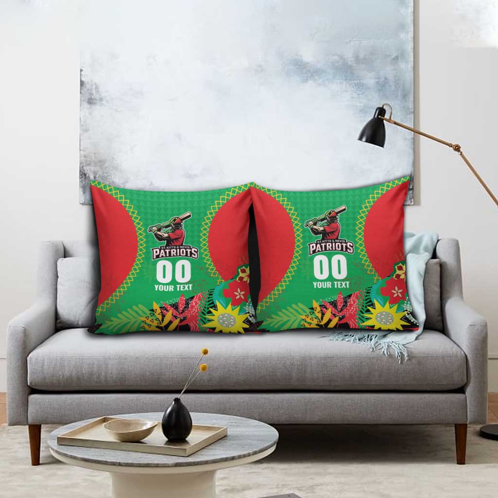 Custom Caribbean Cricket St Kitts and Nevis Pillow Cover Two Islands One Fire Patriots Crown 2025 - Green - Wonder Print Shop