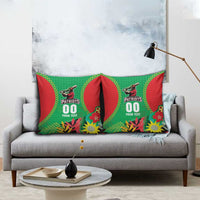 Custom Caribbean Cricket St Kitts and Nevis Pillow Cover Two Islands One Fire Patriots Crown 2025 - Green - Wonder Print Shop