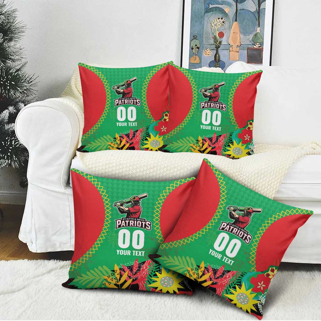 Custom Caribbean Cricket St Kitts and Nevis Pillow Cover Two Islands One Fire Patriots Crown 2025 - Green - Wonder Print Shop