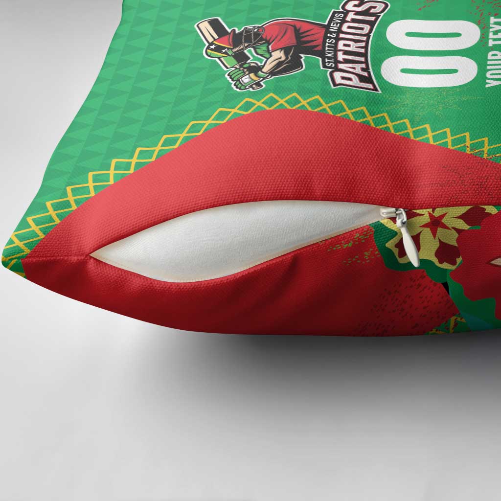 Custom Caribbean Cricket St Kitts and Nevis Pillow Cover Two Islands One Fire Patriots Crown 2025 - Green - Wonder Print Shop